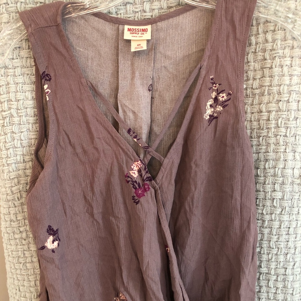 Mossimo purple flowery tank top